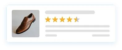 Image of a shoe being rated 