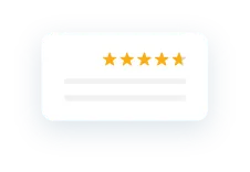 A vector graphic showing ratings out of 5