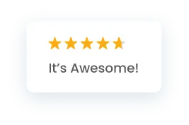 A vector graphic showing text reviews with 4.5 ratings out of 5