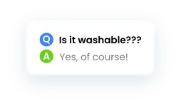 Infographic showing Q&A interface