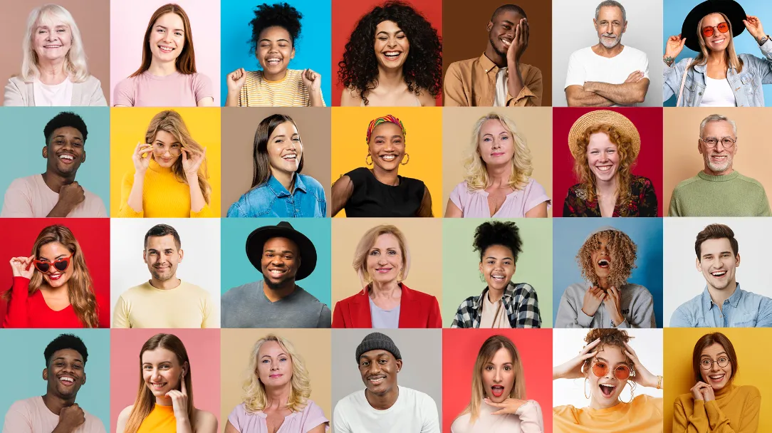 Collage of different people 