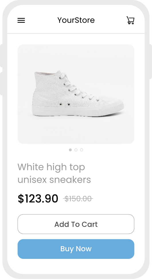 An ad of sneakers in mobile 