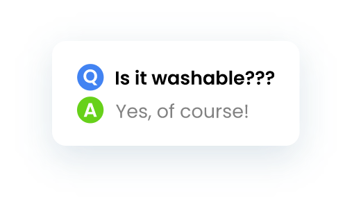 Infographic showing Q&A interface