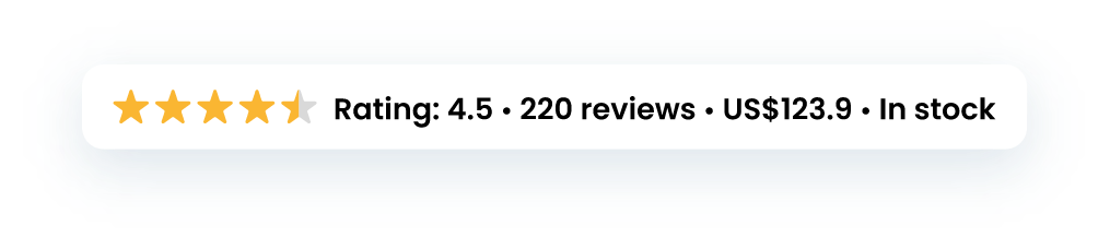 Google ratings in organic search result